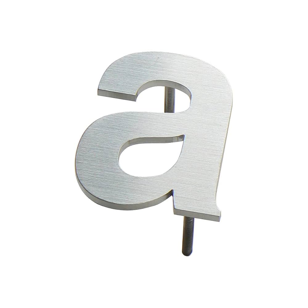 Amazon.co.jp: artmark ステンレス 切り文字 表札 英数字 60mm